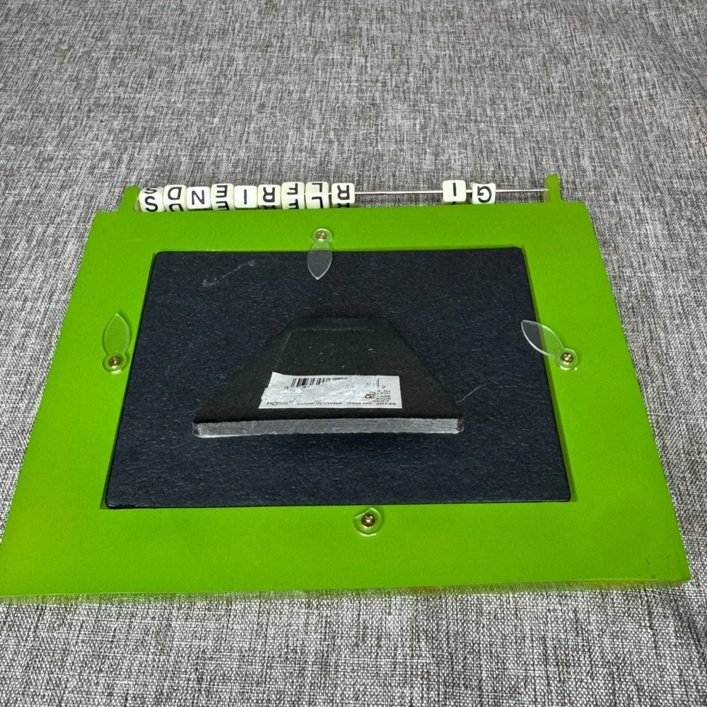 Russ Berrie Girlfriends Picture Frame Y2K Glitter Green Butterfly Sun